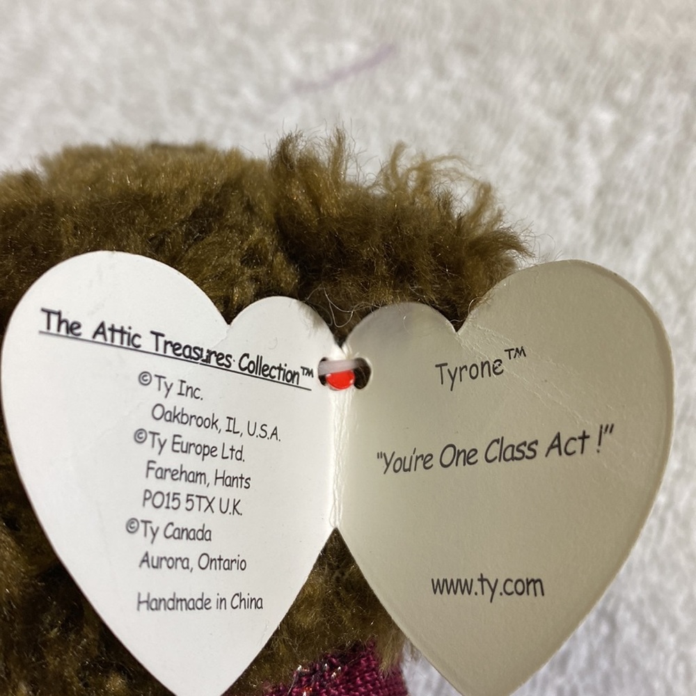 Rare Vintage TY 1993 Beenie Baby “Tyrone” Bear - Picture 4 of 7